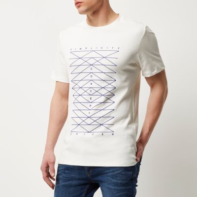 White simplicity print t-shirt